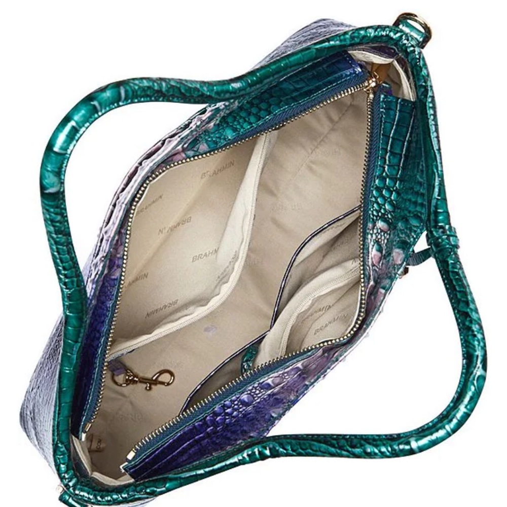 NWT BRAHMIN Ombre Melbourne Collection Elaine Enchant Satchel Bag - Picture 3 of 9